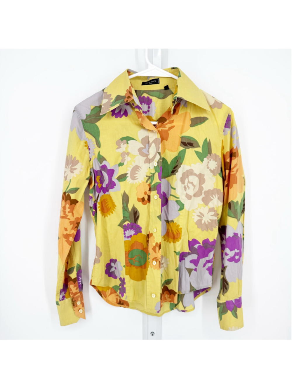 Etro Floral Button Down Long Sleeve Top 40/S/4